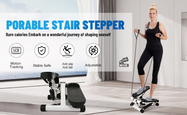 Mini Stepper Exercise Machine with resistance bands and calorie counter ...